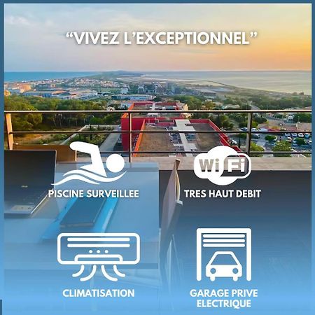Appartement Luxueux T3 Piscine Et Vue Somptueuse à Sète Extérieur photo