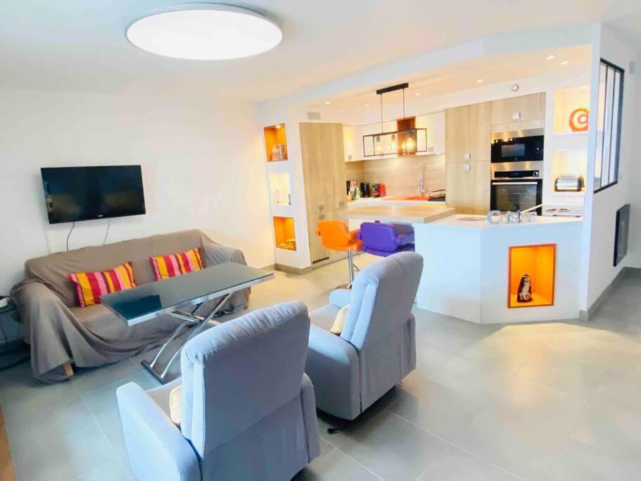 Appartement Luxueux T3 Piscine Et Vue Somptueuse à Sète Extérieur photo
