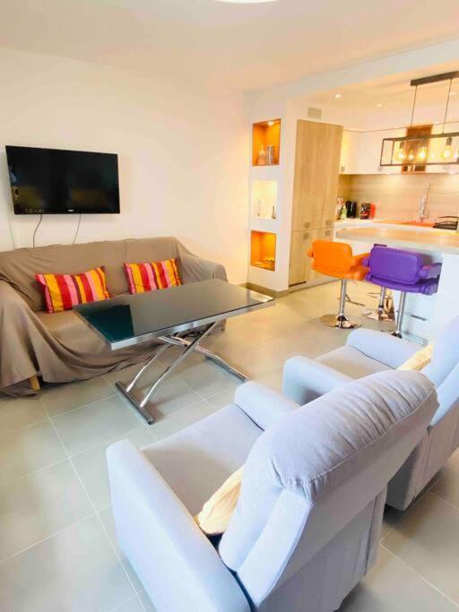 Appartement Luxueux T3 Piscine Et Vue Somptueuse à Sète Extérieur photo