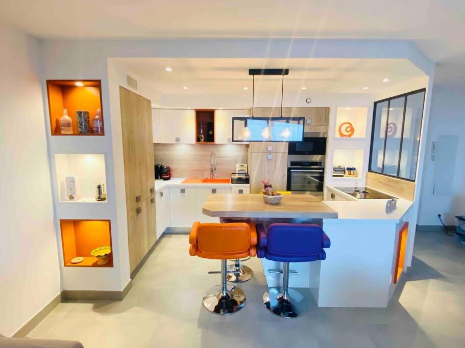 Appartement Luxueux T3 Piscine Et Vue Somptueuse à Sète Extérieur photo